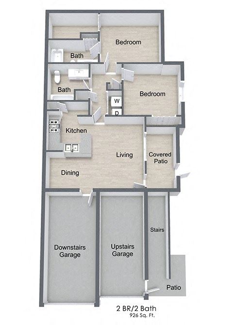 2 Bedroom Floor Plan